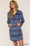 Jaquette mi long Winter Print -Claudel