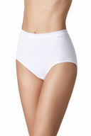 White cotton high-waisted panties