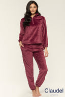 Boutique_canicule_Pyjama - Claudel_LI172390-Burgundy_75-Front-CROP