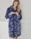 Robe de chambre boutonnée avec poches - Marque Massana