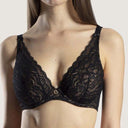 Plunging lace bra
