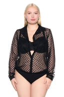 Blouse body manche longue dentelle - Louisa Bracq